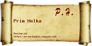 Prim Helka névjegykártya